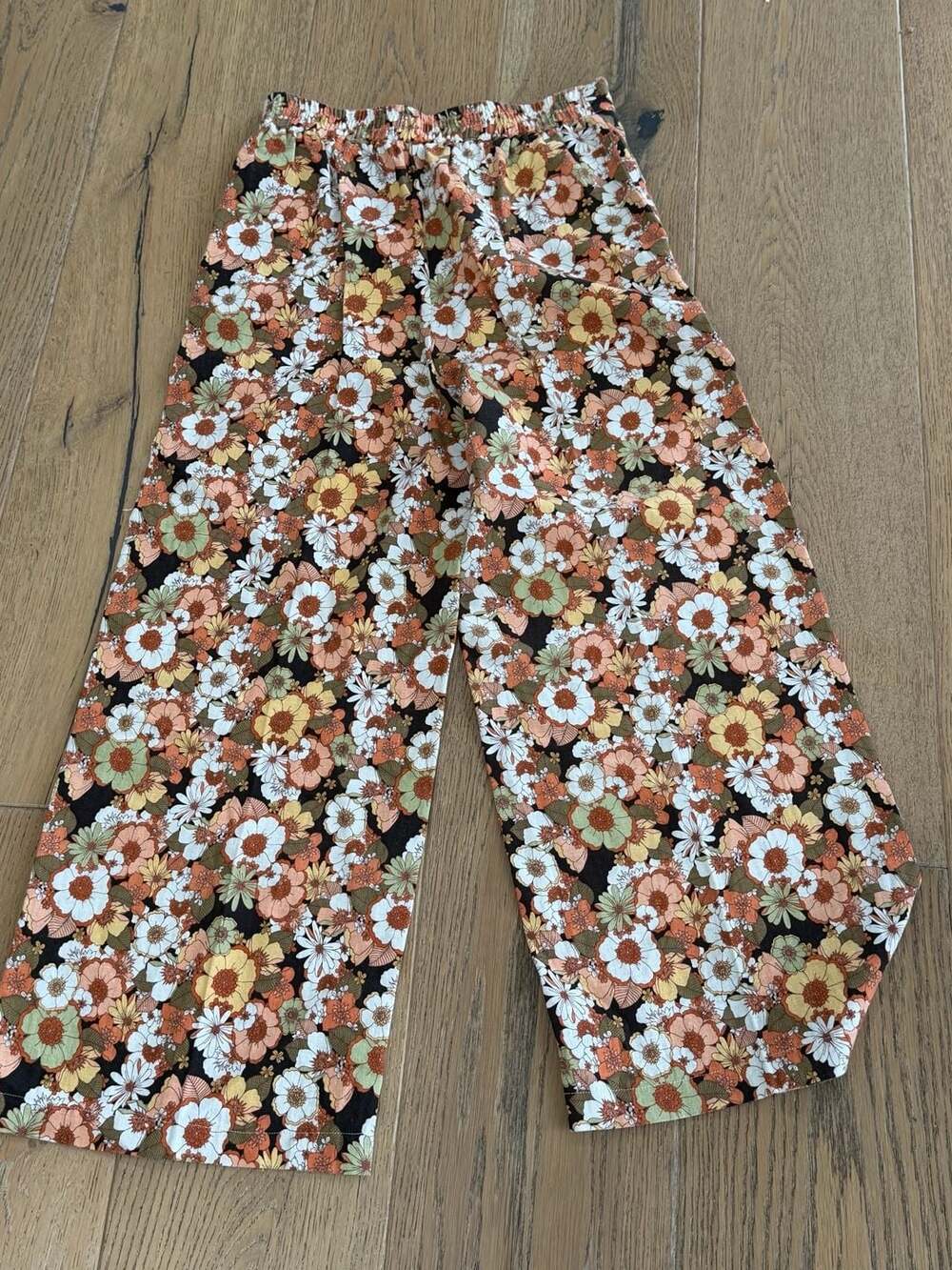 Haver + Blair Floral Linen Blend Wide Leg Pants Size XS